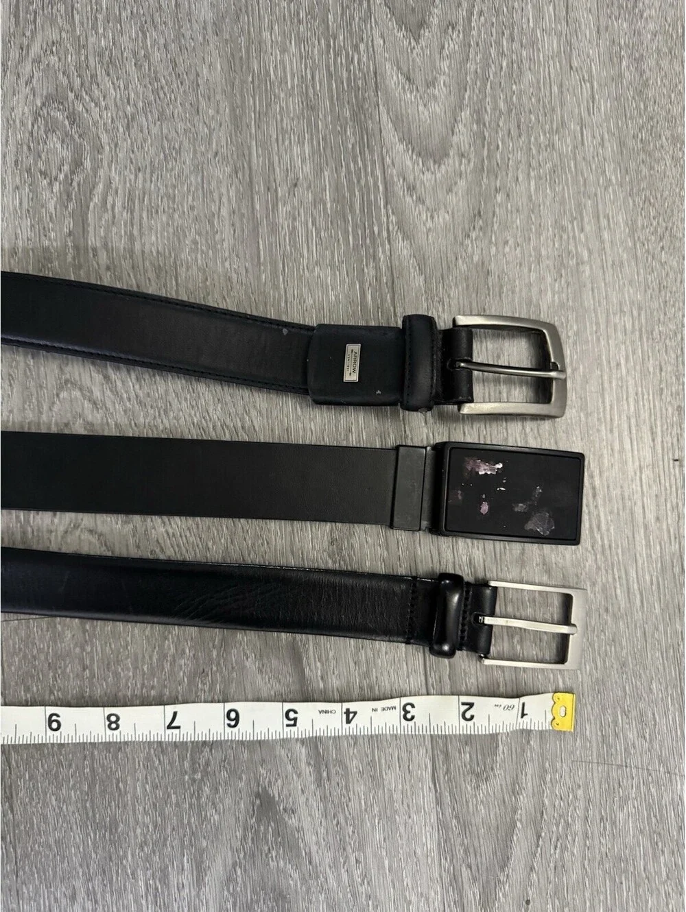 Lot of 3 Men’s Black & Brown Belts Columbia Arrow Size L